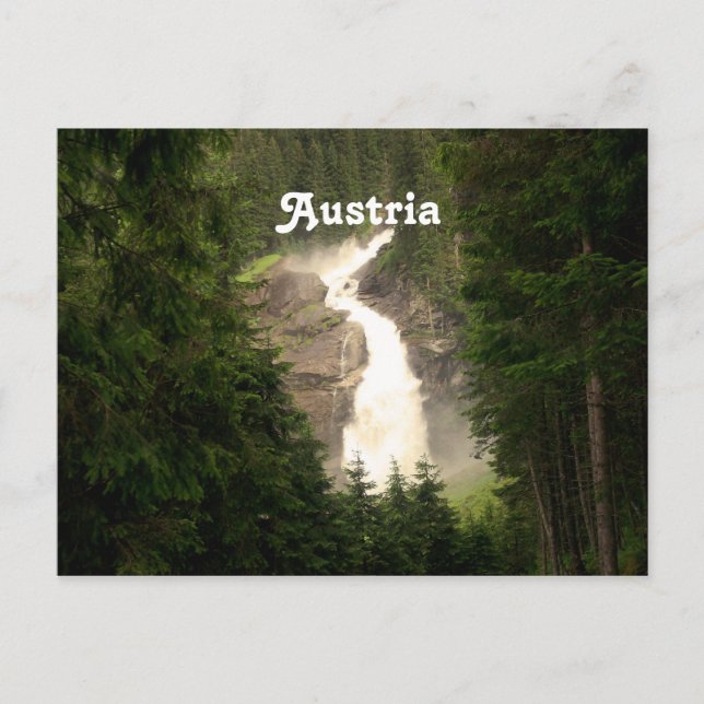 Österreich Wasserfall Postkarte (Vorderseite)