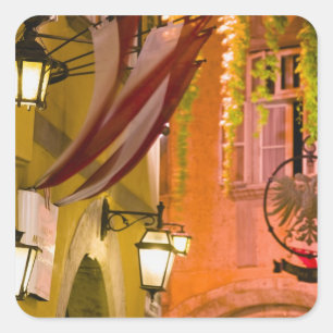 Österreich, Wien: Fleischmarkt: Griechengasse Quadratischer Aufkleber