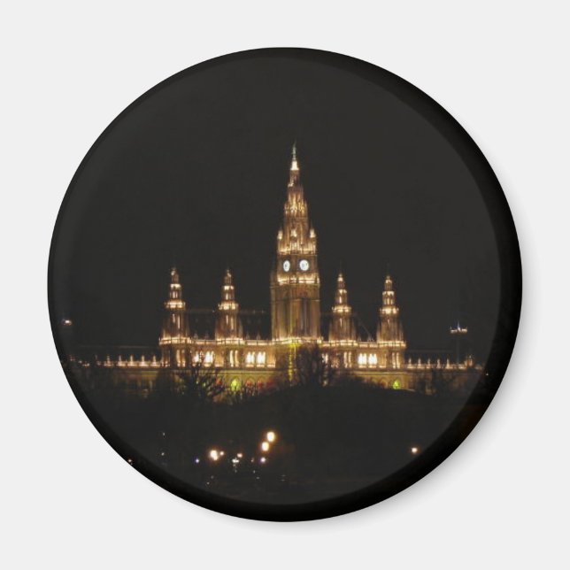Österreich: Wien in der Nacht Magnet (Vorne)