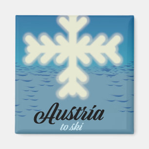 Österreich zum Skifahren Magnet