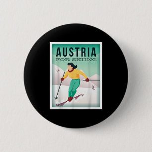 Österreich Zum Skifahren Pistensau & Skihaserl Los Button