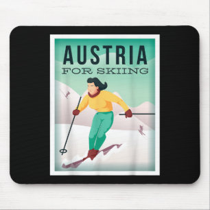 Österreich Zum Skifahren Pistensau & Skihaserl Los Mousepad