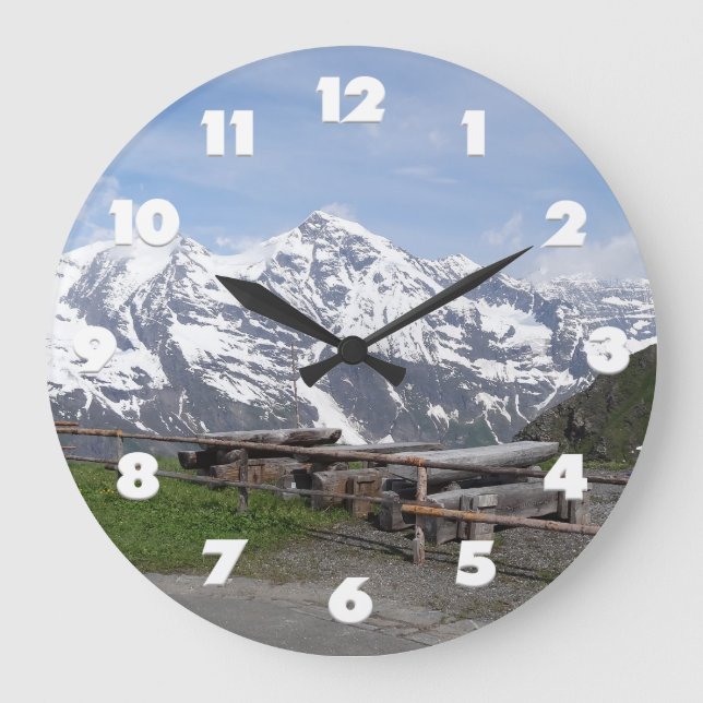 Österreichische Alpen-Wanduhr Große Wanduhr (Vorderseite)