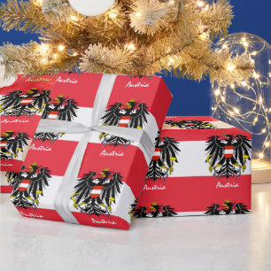 Österreichische Fahne, Adler & Österreich-Geschenk Geschenkpapier