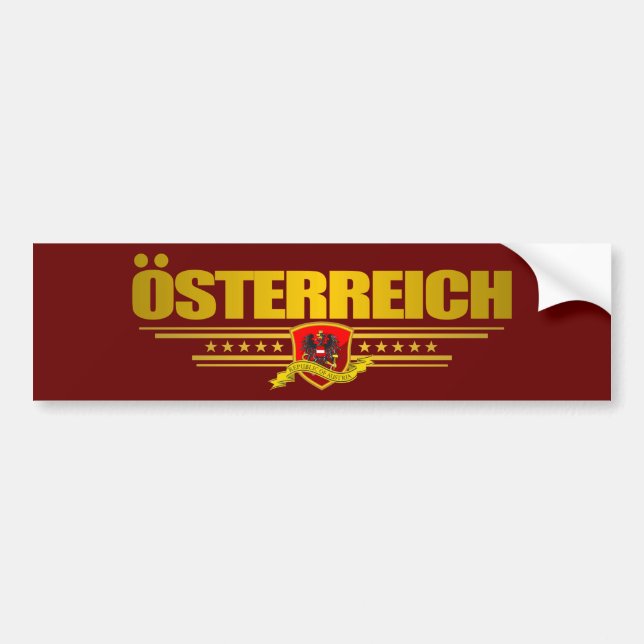 Österreichische Flagge 2 Autoaufkleber (Vorne)