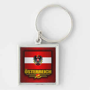 Österreichische Flagge 2 Schlüsselanhänger