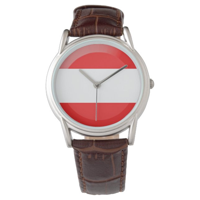 Österreichische Flagge Armbanduhr (Vorderseite)