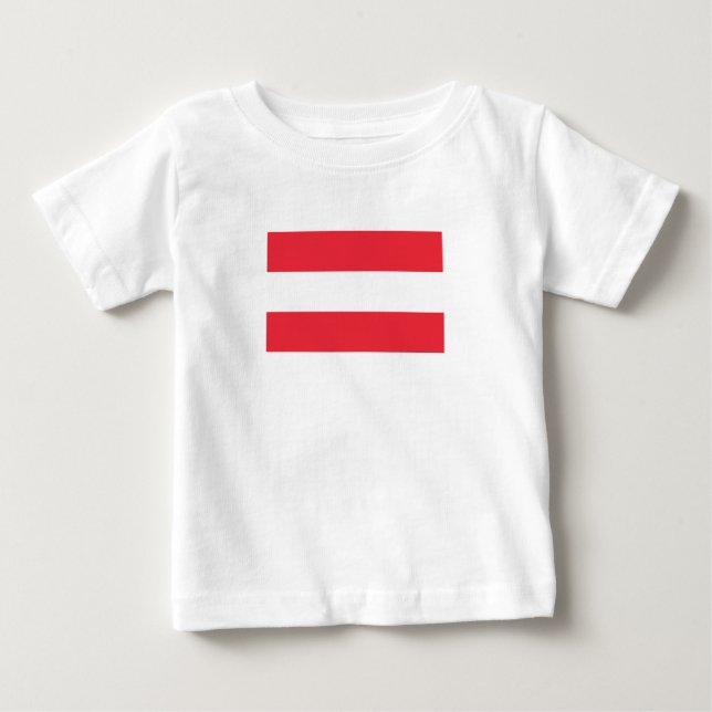 Österreichische Flagge Baby T-shirt (Vorderseite)