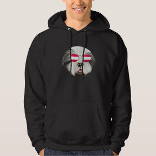 Österreichische Flagge Bearded Collie Hund Österre Hoodie