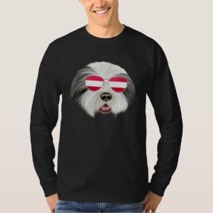 Österreichische Flagge Bearded Collie Hund Österre T-Shirt