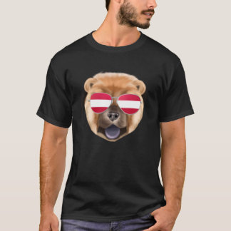 Österreichische Flagge Chow Chow Dog Austria Pocke T-Shirt