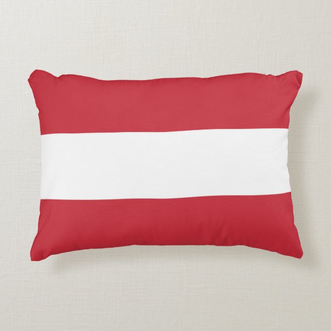 Österreichische Flagge Dekokissen (Vorderseite)