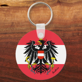 Österreichische Flagge, Emblem & Österreich Urlaub Schlüsselanhänger