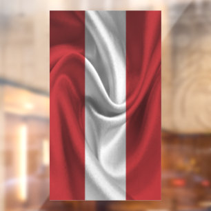 Österreichische Flagge Fensteraufkleber