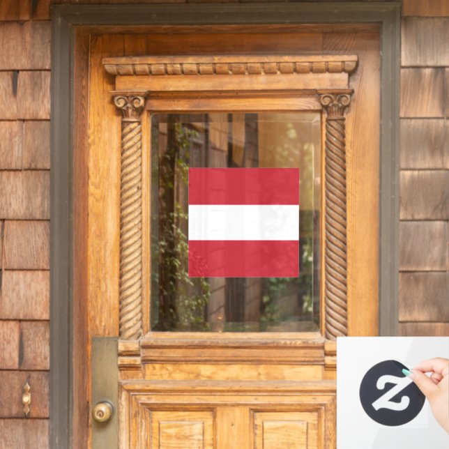 Österreichische Flagge Fensteraufkleber (Haustür)