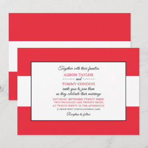 Österreichische Flagge, Flagge Österreichs Hochzei Einladung