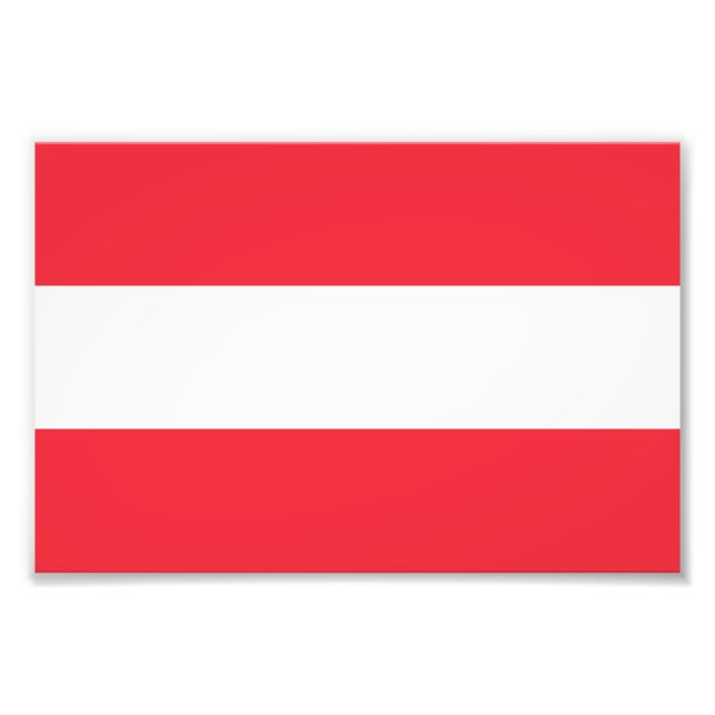 Österreichische Flagge Fotodruck (Vorne)