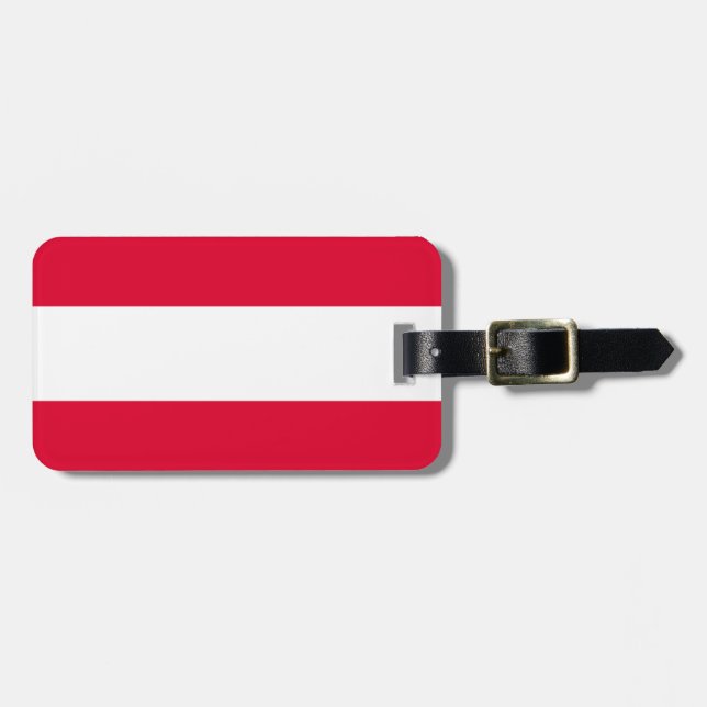 Österreichische Flagge Gepäckanhänger (Vorderseite horizontal)