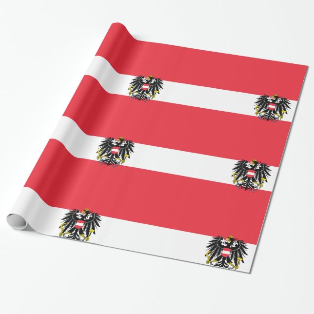 Österreichische Flagge Geschenkpapier (Ungerollt)