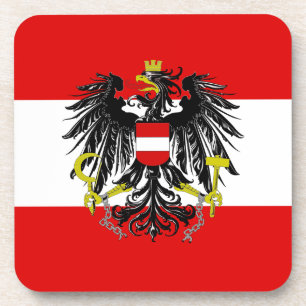 Österreichische Flagge Getränkeuntersetzer