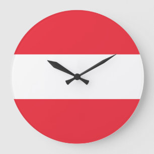 Österreichische Flagge Große Wanduhr