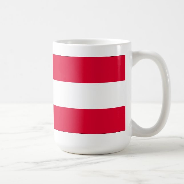 Österreichische Flagge Kaffeetasse (Rechts)