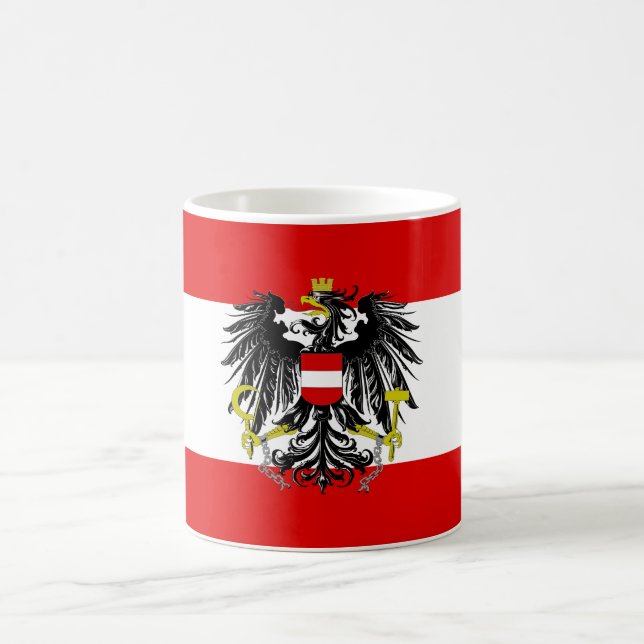 Österreichische Flagge Kaffeetasse (Mittel)
