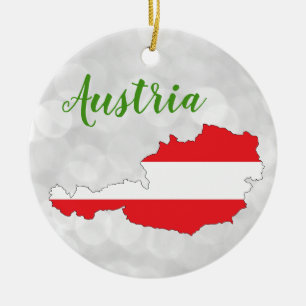 Österreichische Flagge Keramik Ornament