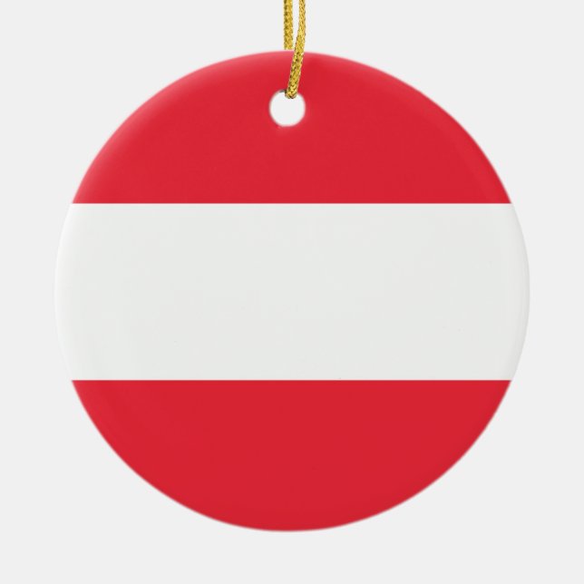 Österreichische Flagge Keramik Ornament (Vorne)