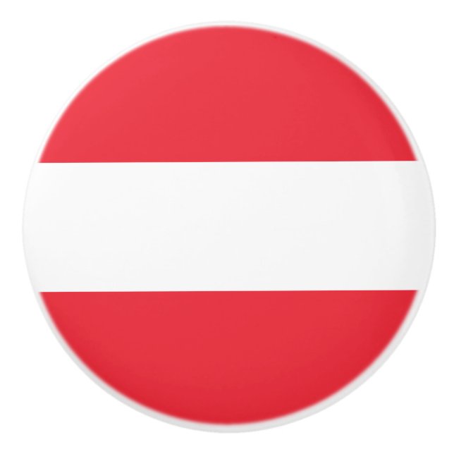 Österreichische Flagge Keramikknauf (Vorderseite)