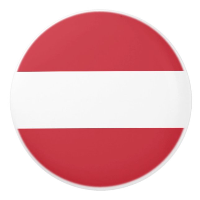Österreichische Flagge Keramikknauf (Vorderseite)