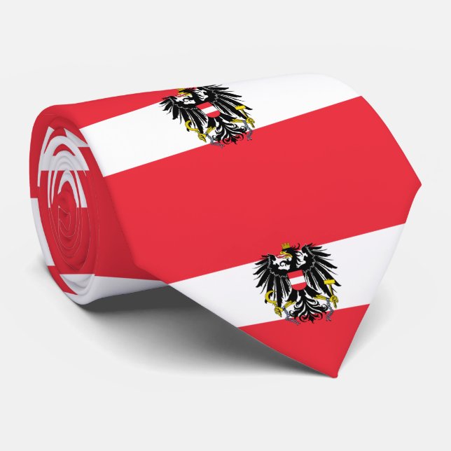 Österreichische Flagge Krawatte (Gerollt)