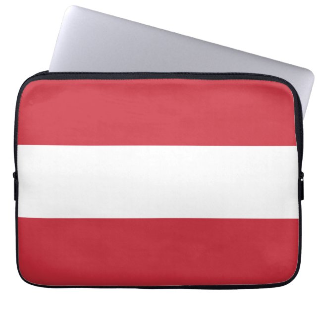 Österreichische Flagge Laptopschutzhülle (Vorderseite)