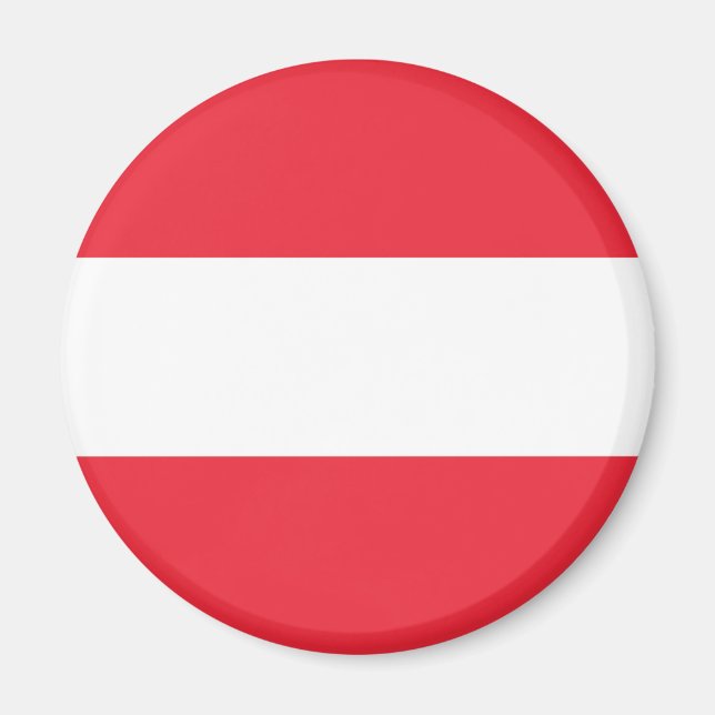 Österreichische Flagge Magnet (Vorne)