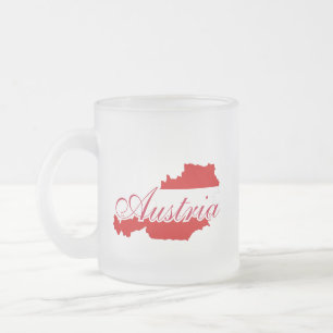 Österreichische Flagge Mattglastasse