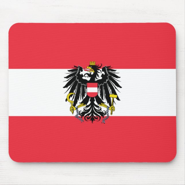 Österreichische Flagge Mousepad (Vorne)