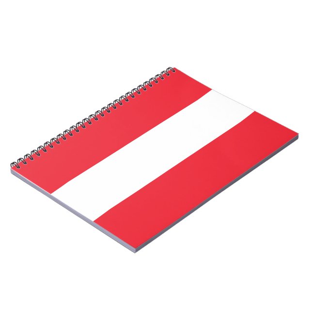 Österreichische Flagge (Österreich) Notebook Notizblock (Linke Seite)
