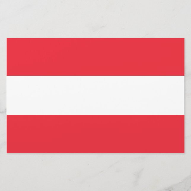 Österreichische Flagge (Österreich) Schreibwerksta Briefpapier (Vorderseite)