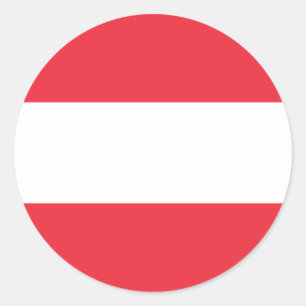 Österreichische Flagge, österreichische Flagge Runder Aufkleber