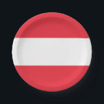 Österreichische Flagge Pappteller<br><div class="desc">Anpassbare World Flag Produkte - Bitte fühlen Sie sich frei,  Ihren eigenen Text hinzuzufügen.</div>
