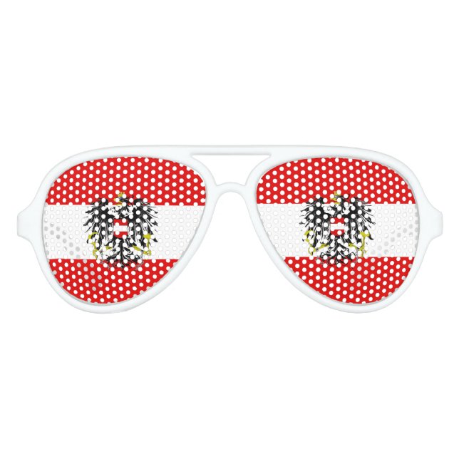 Österreichische Flagge Partybrille (Vorderseite)