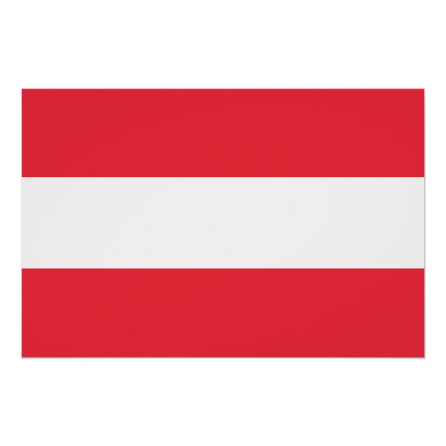 Österreichische Flagge Poster (Vorderseite)