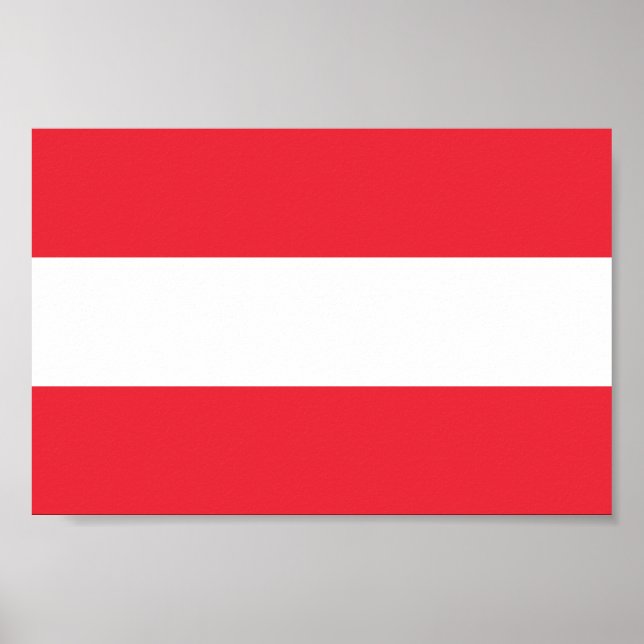 Österreichische Flagge Poster (Vorne)