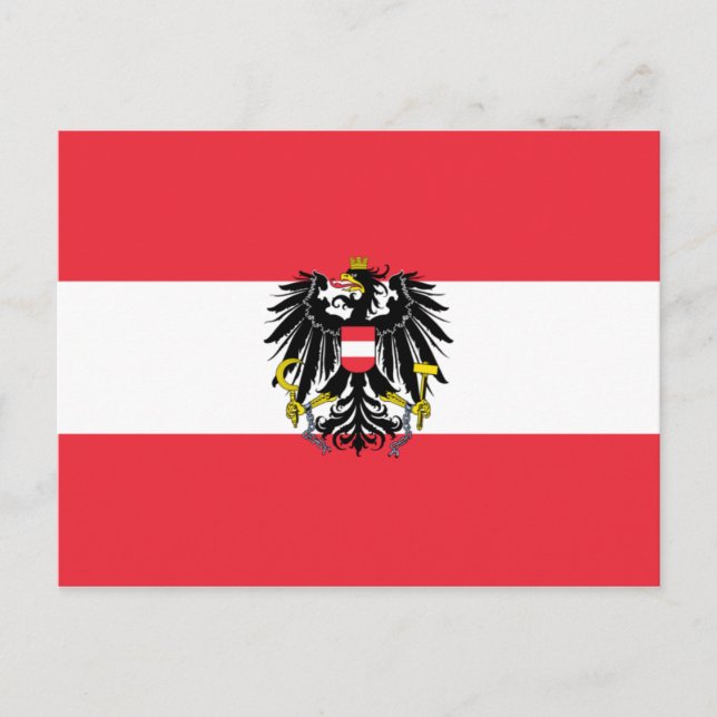 Österreichische Flagge Postkarte (Vorderseite)