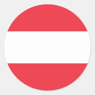 Österreichische Flagge Runder Aufkleber