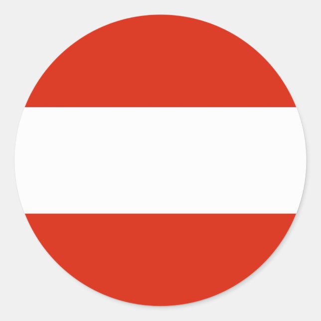 Österreichische Flagge Runder Aufkleber (Vorderseite)