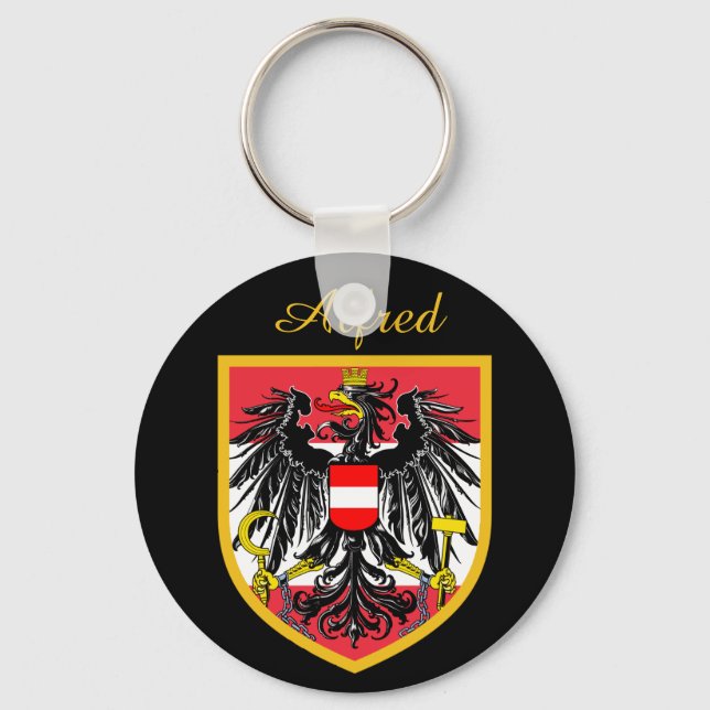 Österreichische Flagge Schlüsselanhänger (Vorderseite)