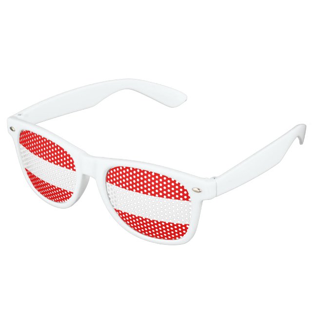 Österreichische Flagge Sonnenbrille (Schrägansicht)
