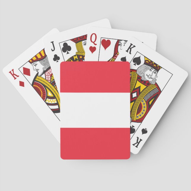 Österreichische Flagge Spielkarten (Rückseite)