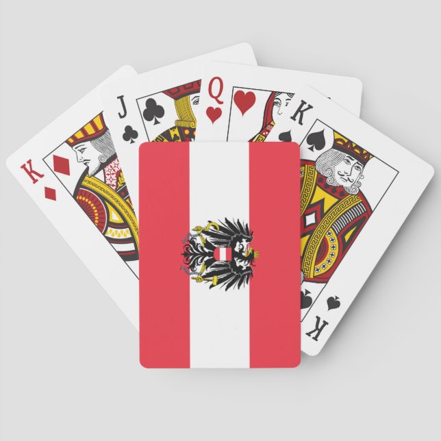 Österreichische Flagge Spielkarten (Rückseite)